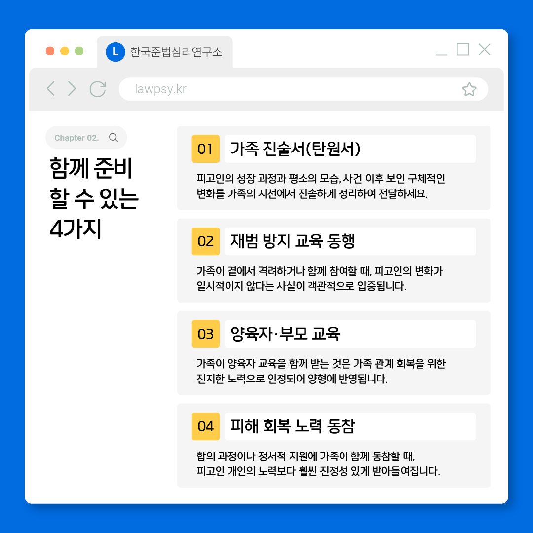 가족이 함께 준비할 수 있는 4가지 방법
